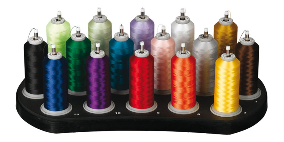 Las máquinas de bordar Melco EMT16 le permiten producir diseños de hasta 16 colores